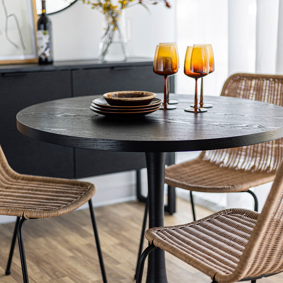 Stanley Pedestal Dining Table 9 - a - FURNITURE - dining tables - round Style in Form