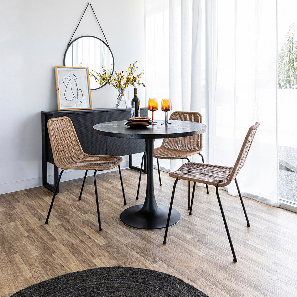 Stanley Pedestal Dining Table 9 - a - FURNITURE - dining tables - round Style in Form