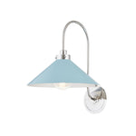 Clivedon Wall Sconce by Mark D. Sikes LIGHTING - sconce Hudson Valley Lighting Polished Nickel Blue Bird
