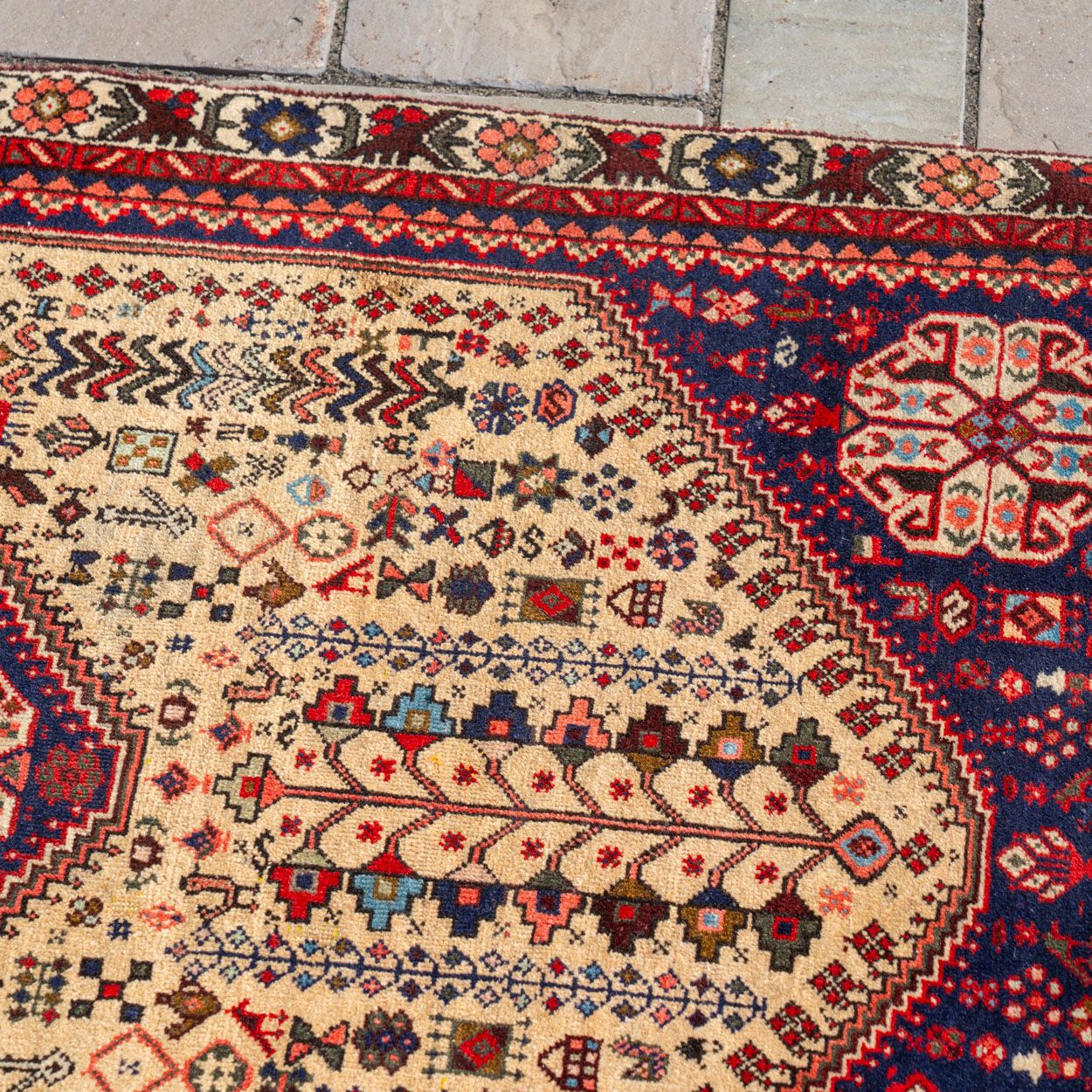 3' x 4'10" Antique Qashqai Rug RUGS - vintage Rug & Weave Rugs