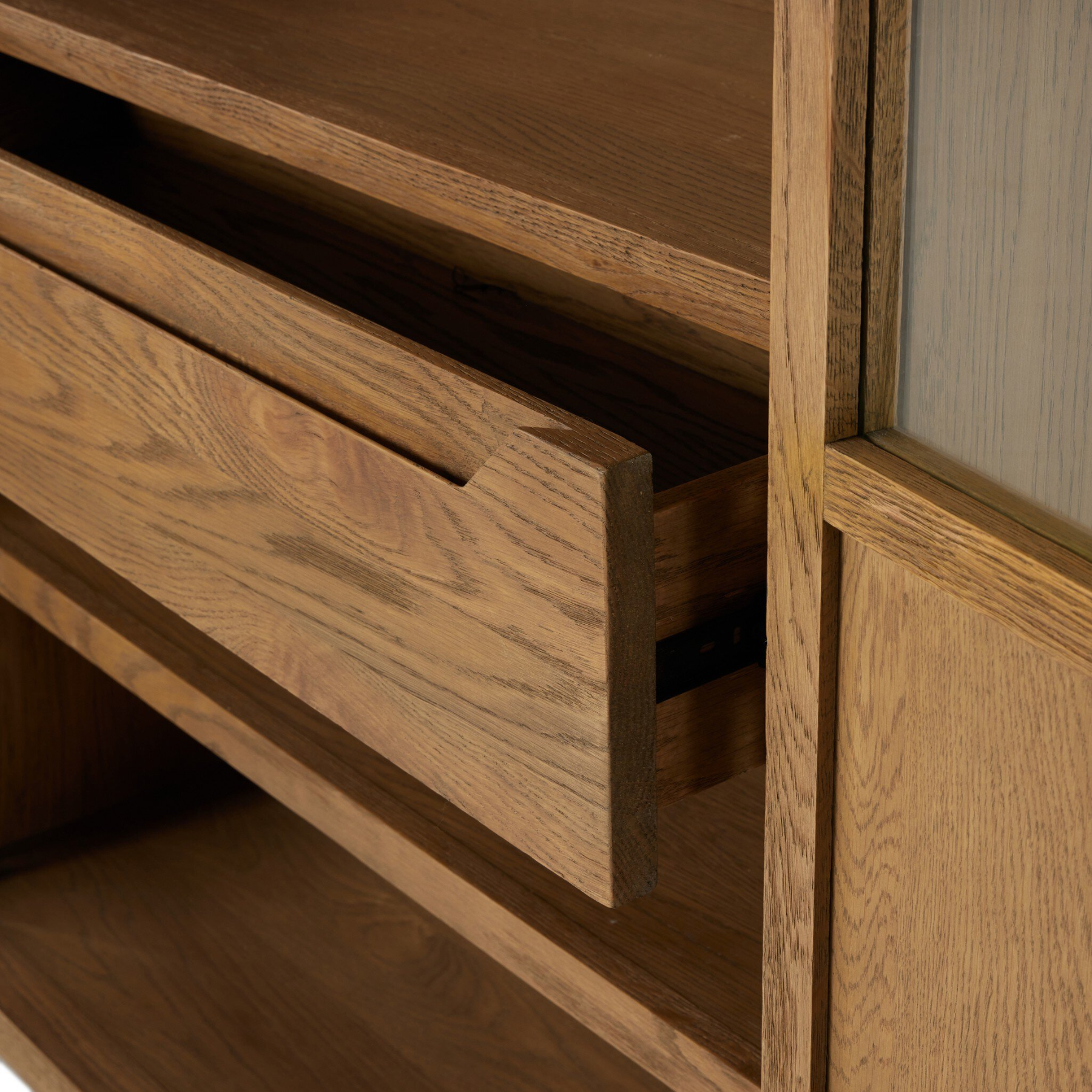 Marianne Panel and Glass Cabinet FURNITURE - Cabinet Four Hands