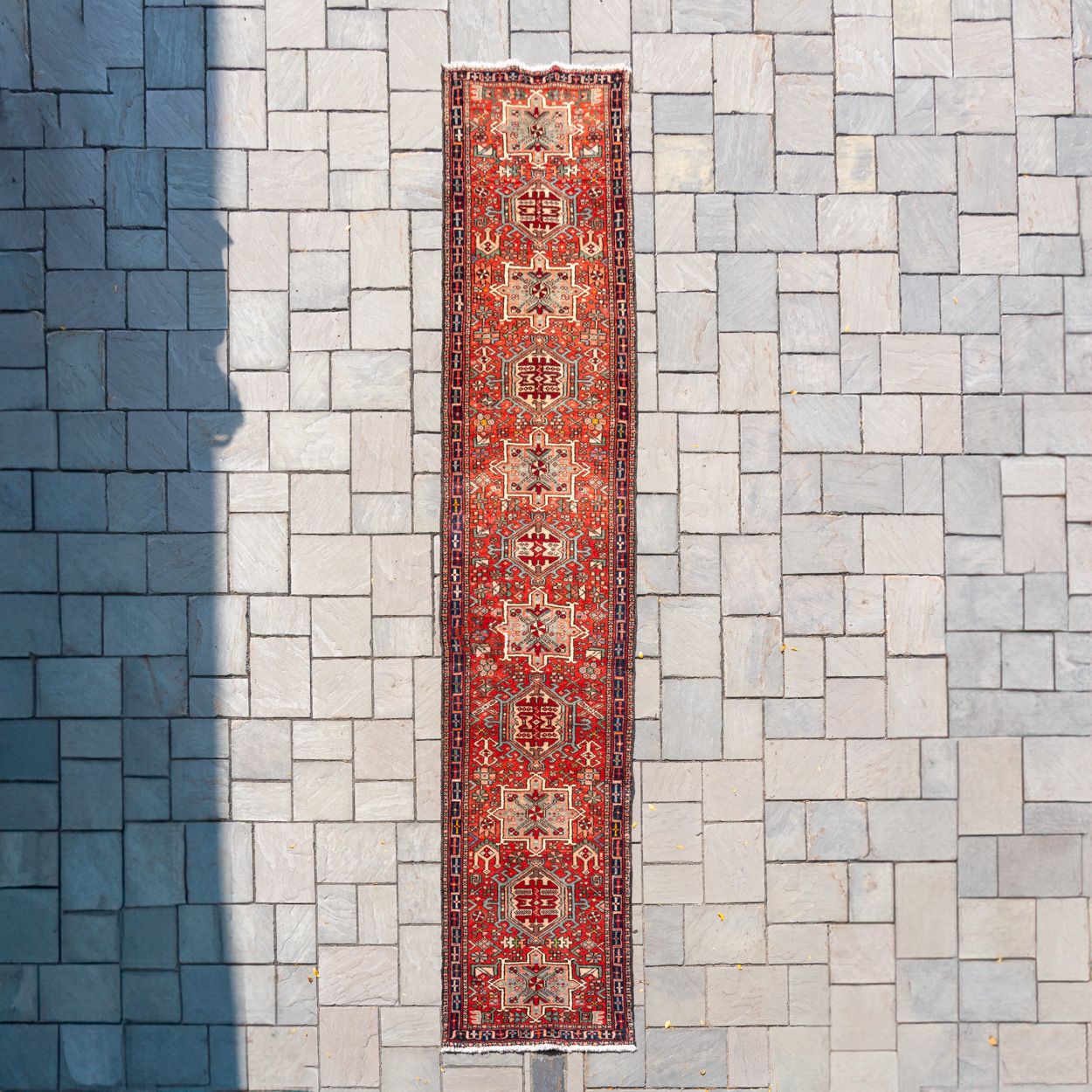 2'3" x 12' Vintage Persian Heriz Rug RUGS - vintage Rug & Weave Rugs