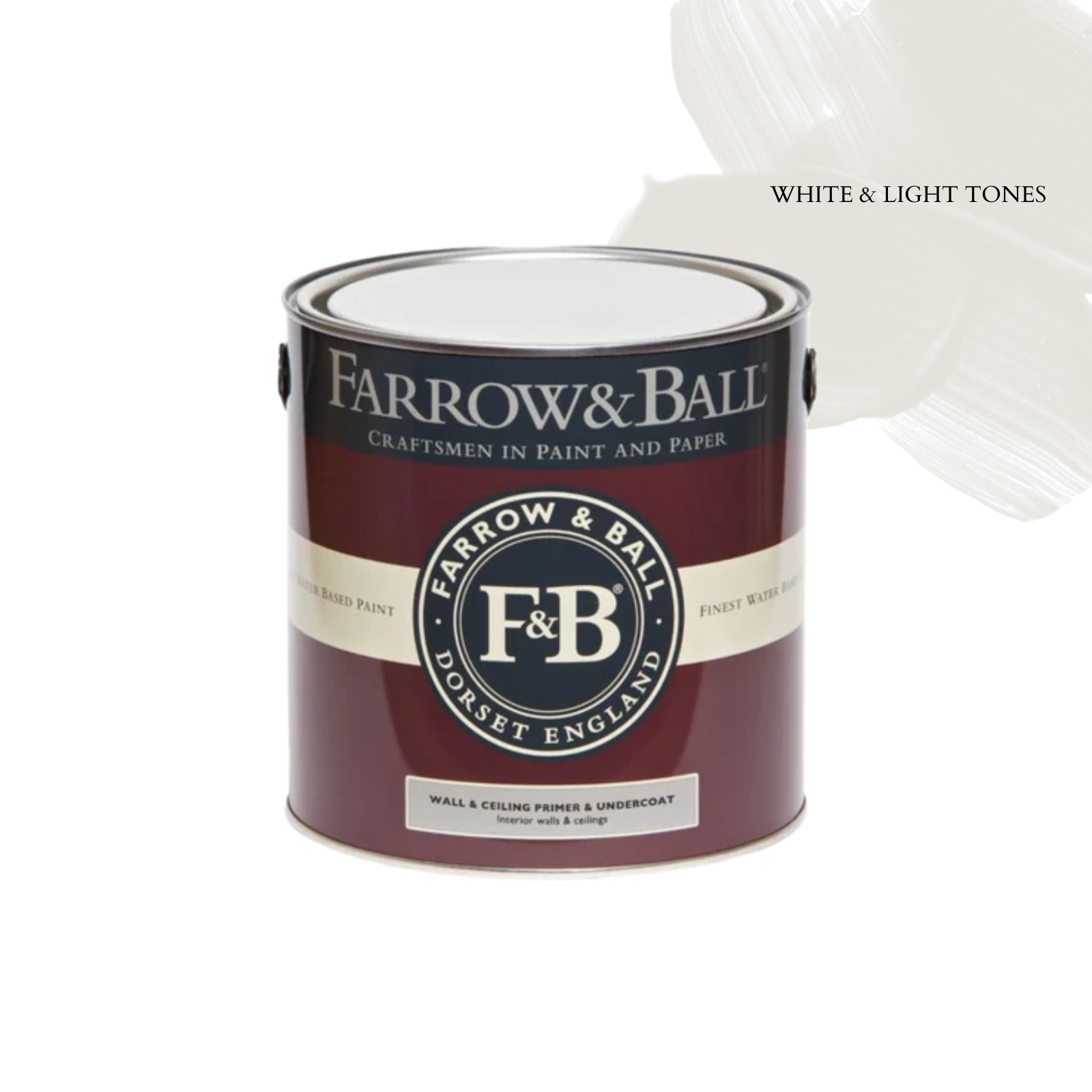 OVERSTOCK PAINT - Farrow & Ball Wall/Ceiling Primer and Undercoat PAINT - in store Farrow & Ball White & Light Tones - Gallon (3.74 L)