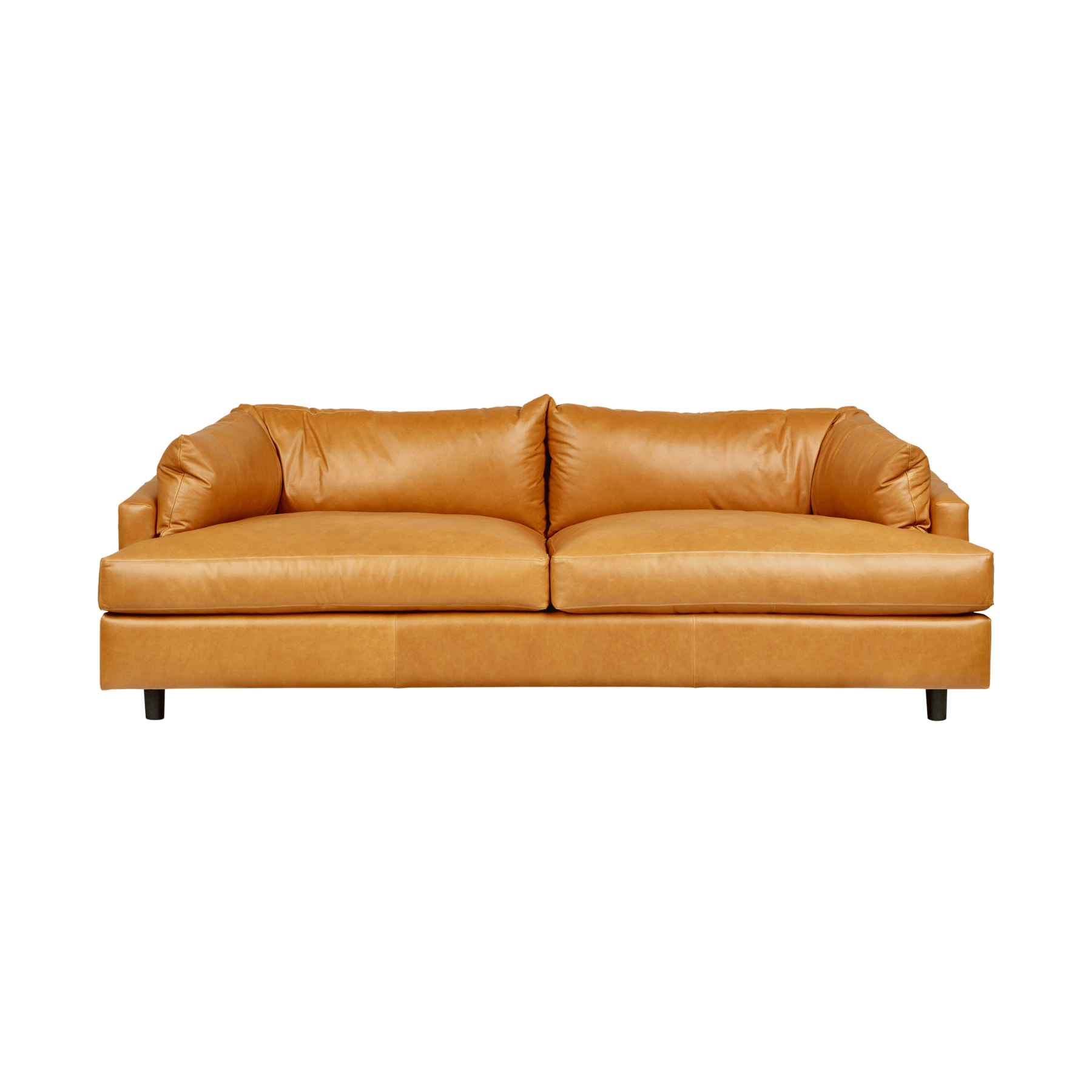 Gus* Modern Thalia 86" Sofa Sofas Gus Tucson Honey Leather