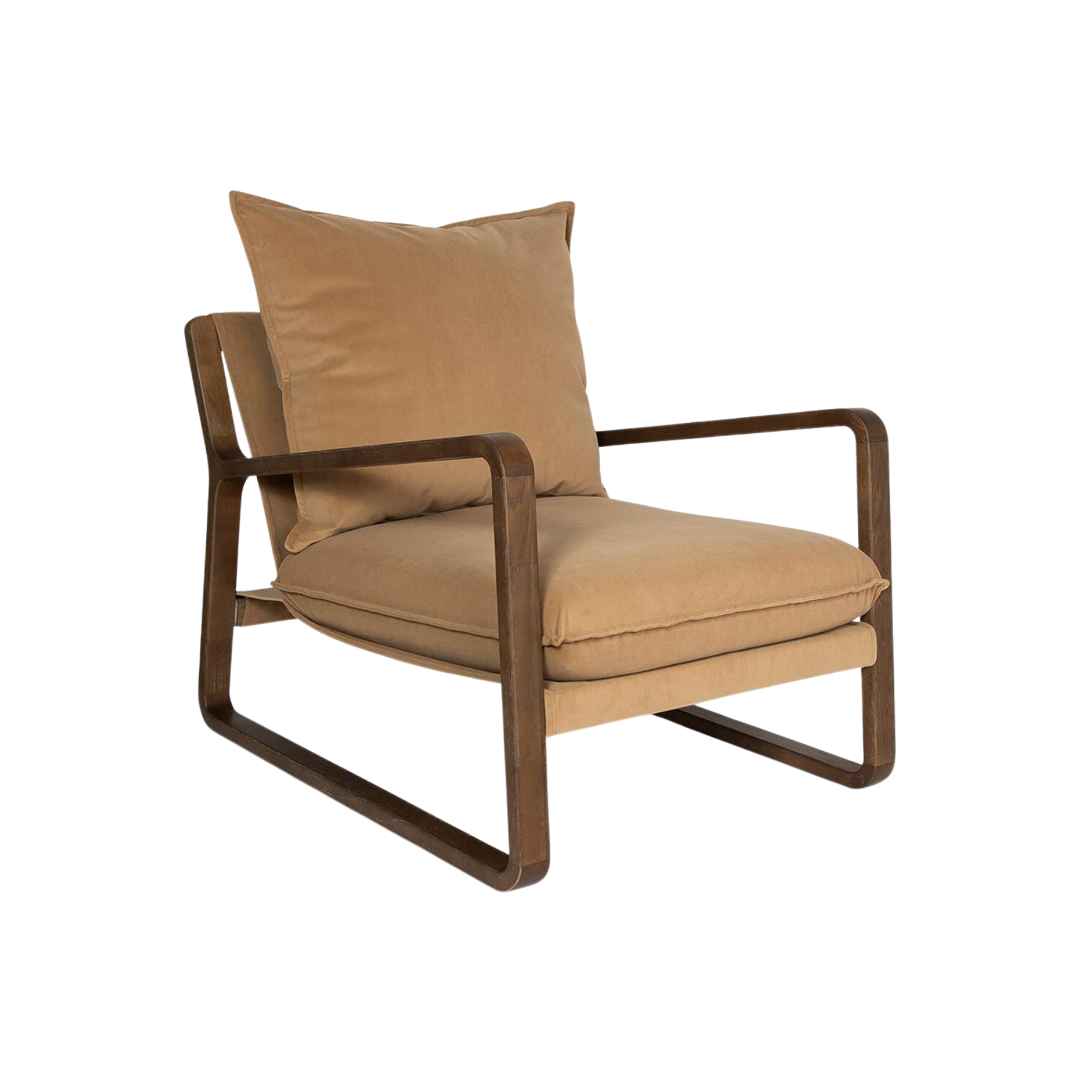 Sully Sling Chair Accent Chairs Style in Form Camel
