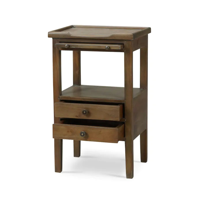 Eamon 2 Drawer Side Table 4 - a - FURNITURE - accent table - wood Bramble
