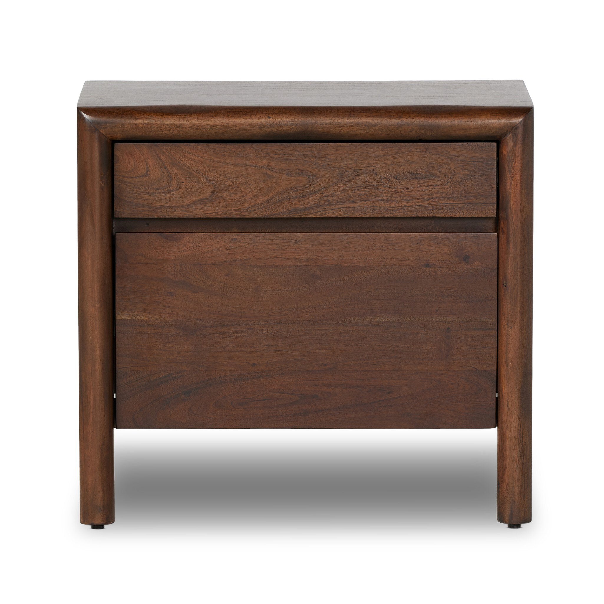 Nigel Nightstand FURNITURE - nightstand Four Hands Rustic Brown Acacia