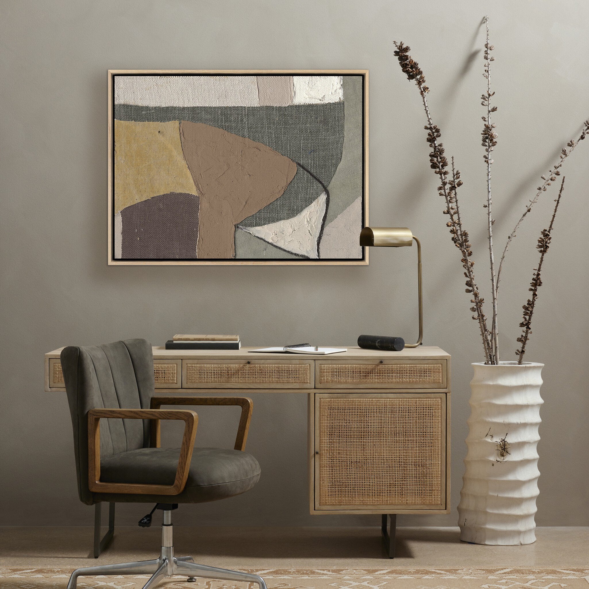 "Textile 4" by Raoul Morren ARTWORK - framed print Four Hands