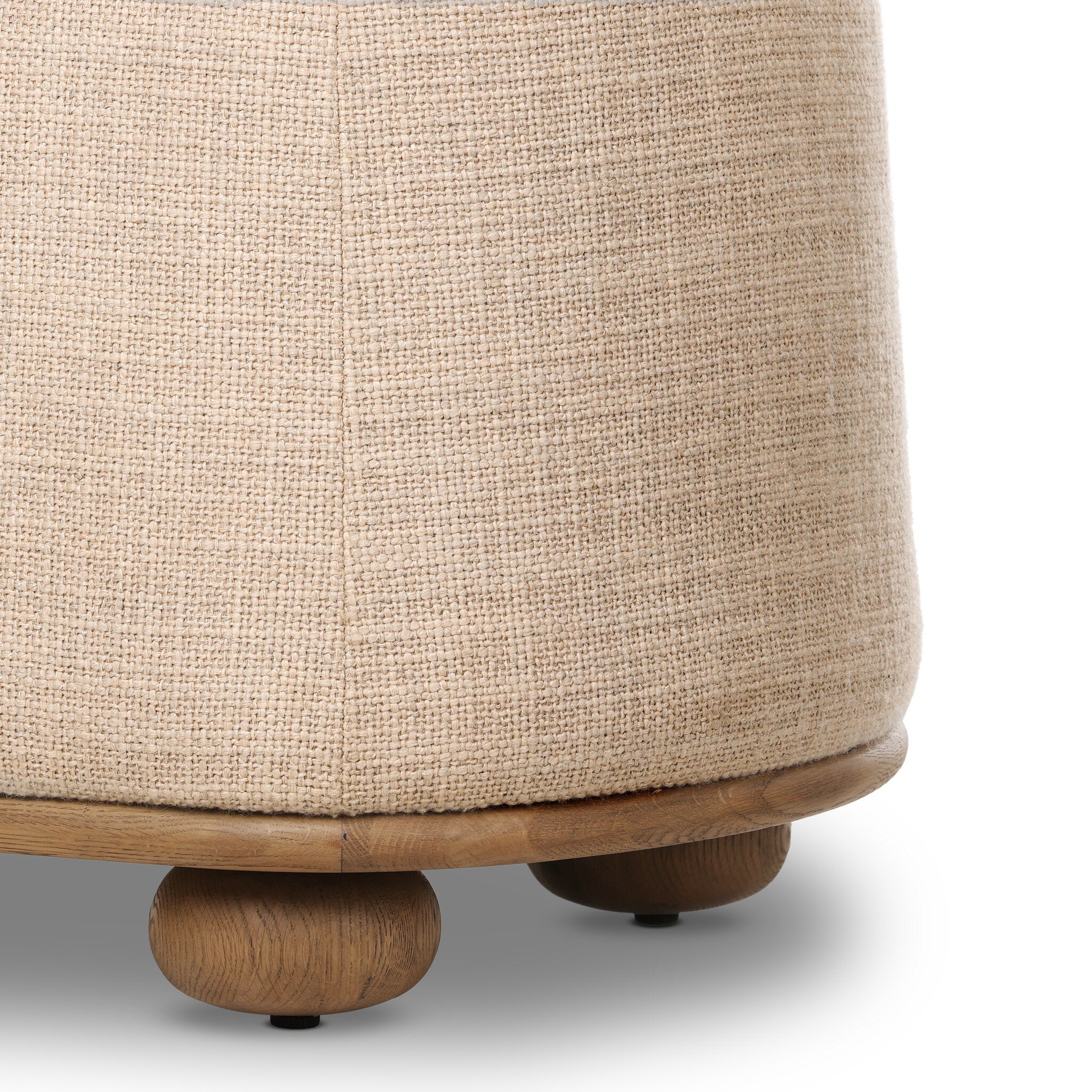Bilbury Oval Ottoman FURNITURE - ottoman Four Hands