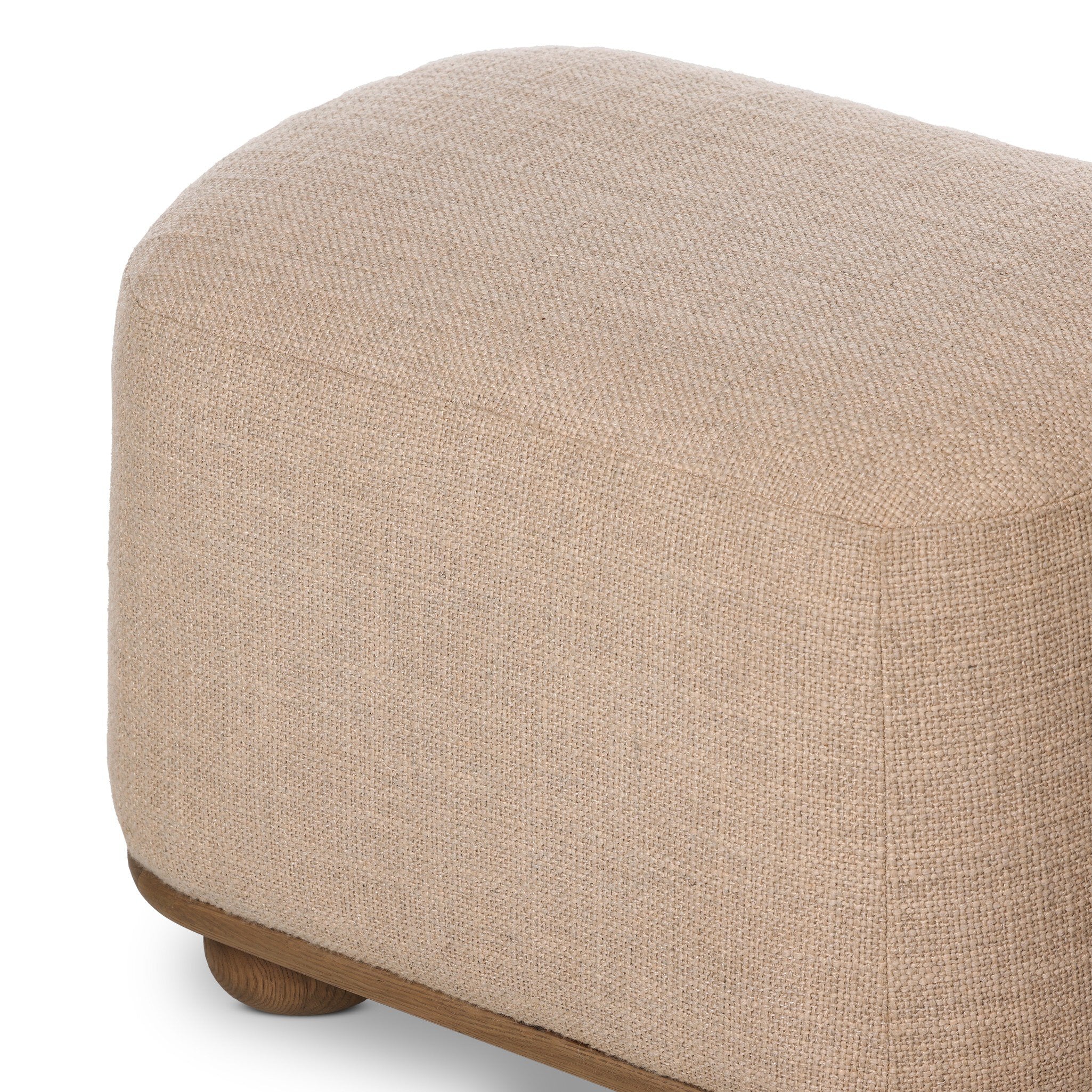 Bilbury Oval Ottoman FURNITURE - ottoman Four Hands