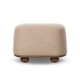 Bilbury Oval Ottoman FURNITURE - ottoman Four Hands Saxon Sand