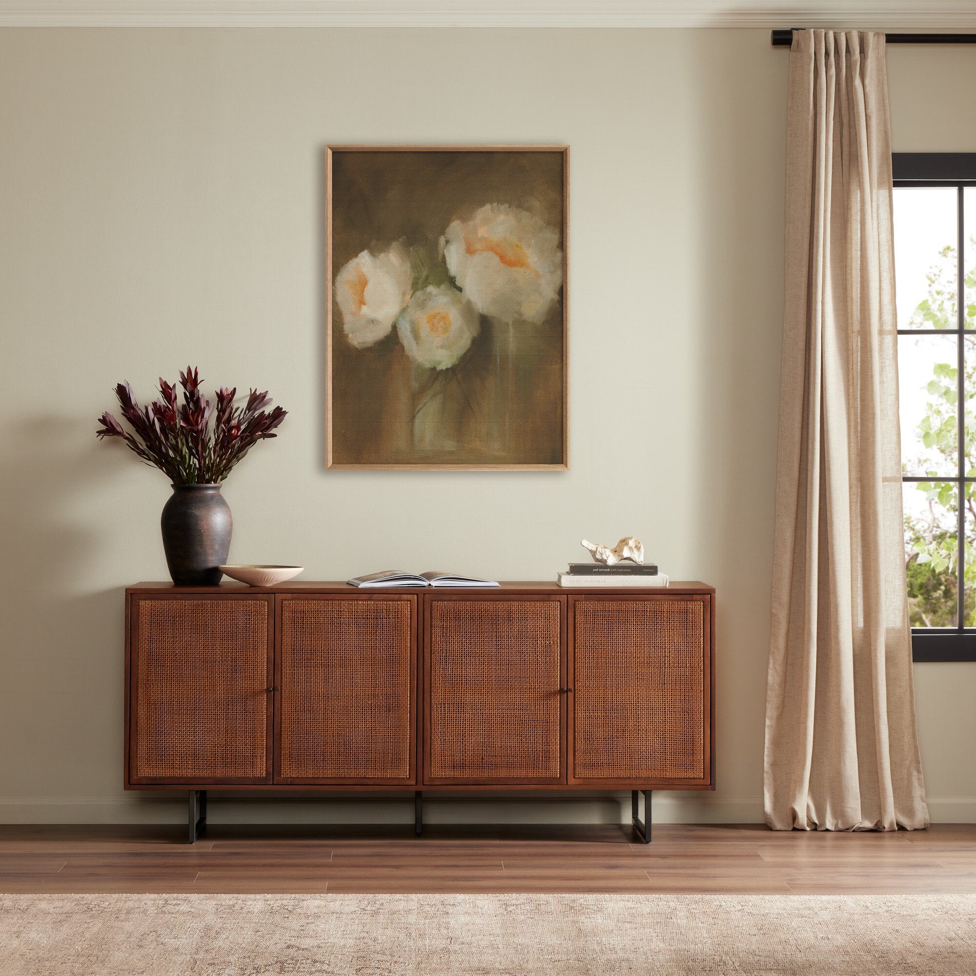 "Peonies" by Jess Engle ARTWORK - framed print Four Hands