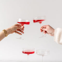 PRE-ORDER - Ribbed Coupe Cocktail Glass Set PRE-ORDER Sku Inter Continental Mercantile