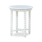 Chloe Round End Table 4 - a - FURNITURE - accent table - wood Bramble Architectural White