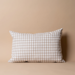 Gingham Linen Pillow Cover 1 - PILLOWS - linen - neutral Rug & Weave Pillows