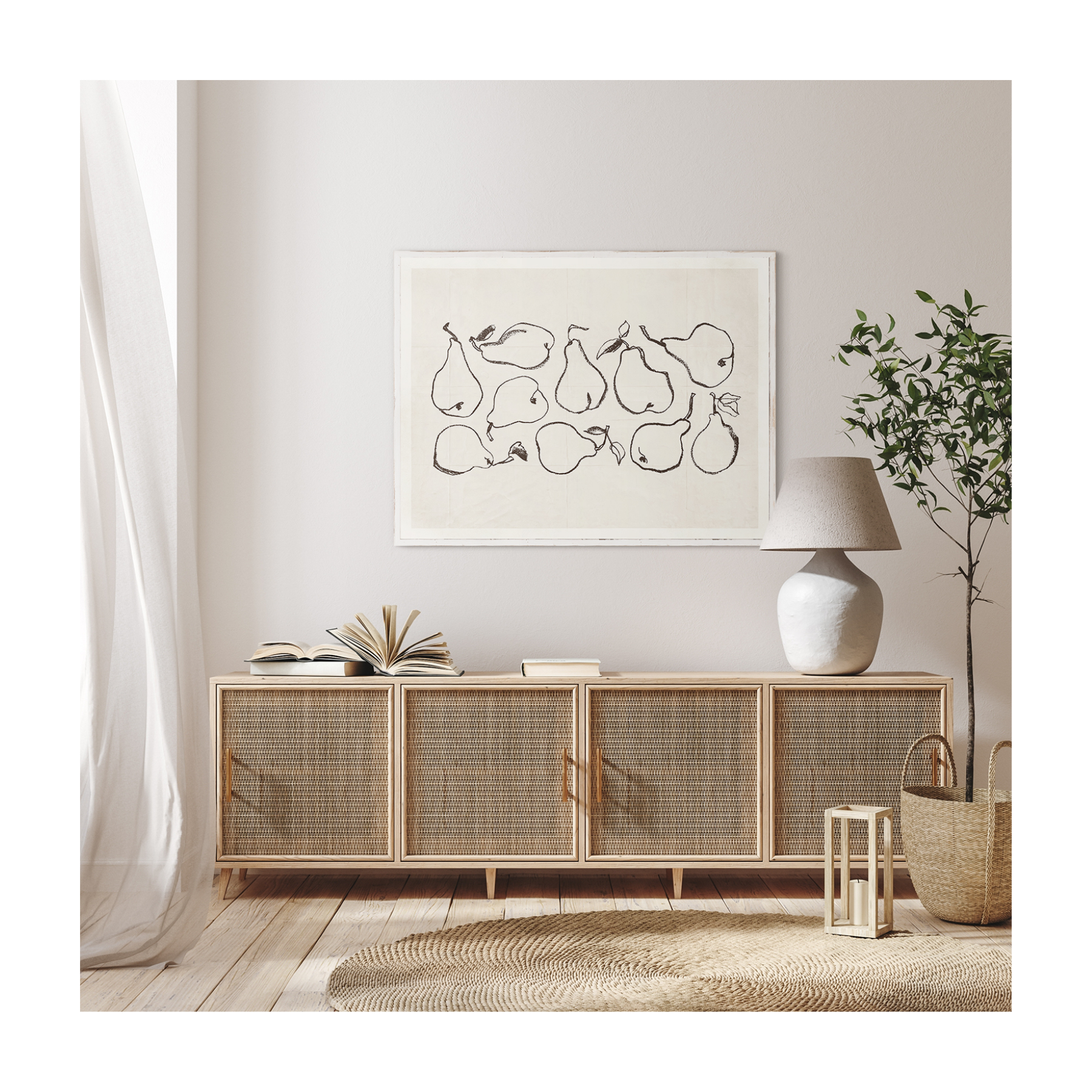 "Dancing Pears" Framed Art Print ARTWORK - framed print Celadon Art