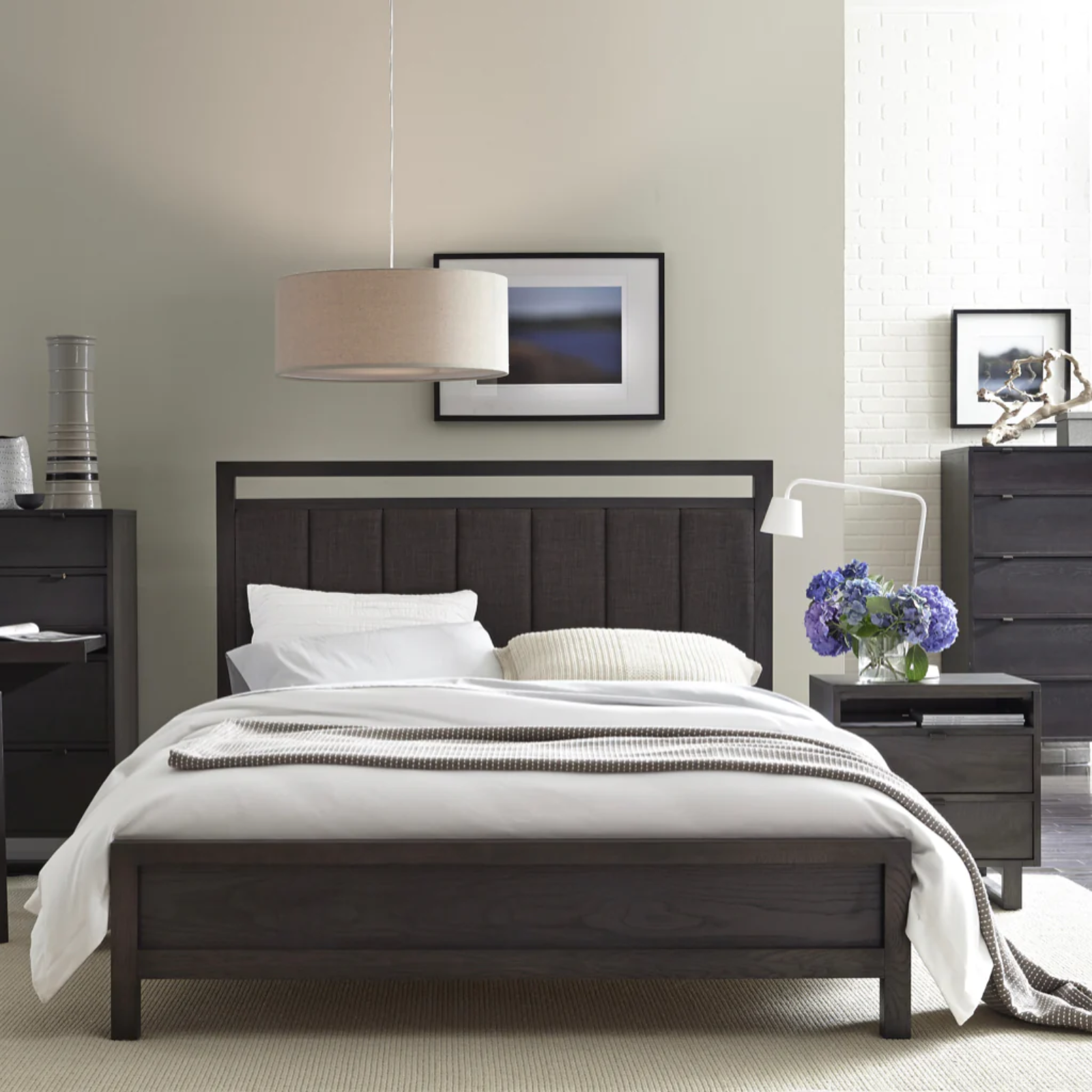 Folke Upholstered Bed - Boxter Taupe 13 - FURNITURE - bed West Bros Furniture