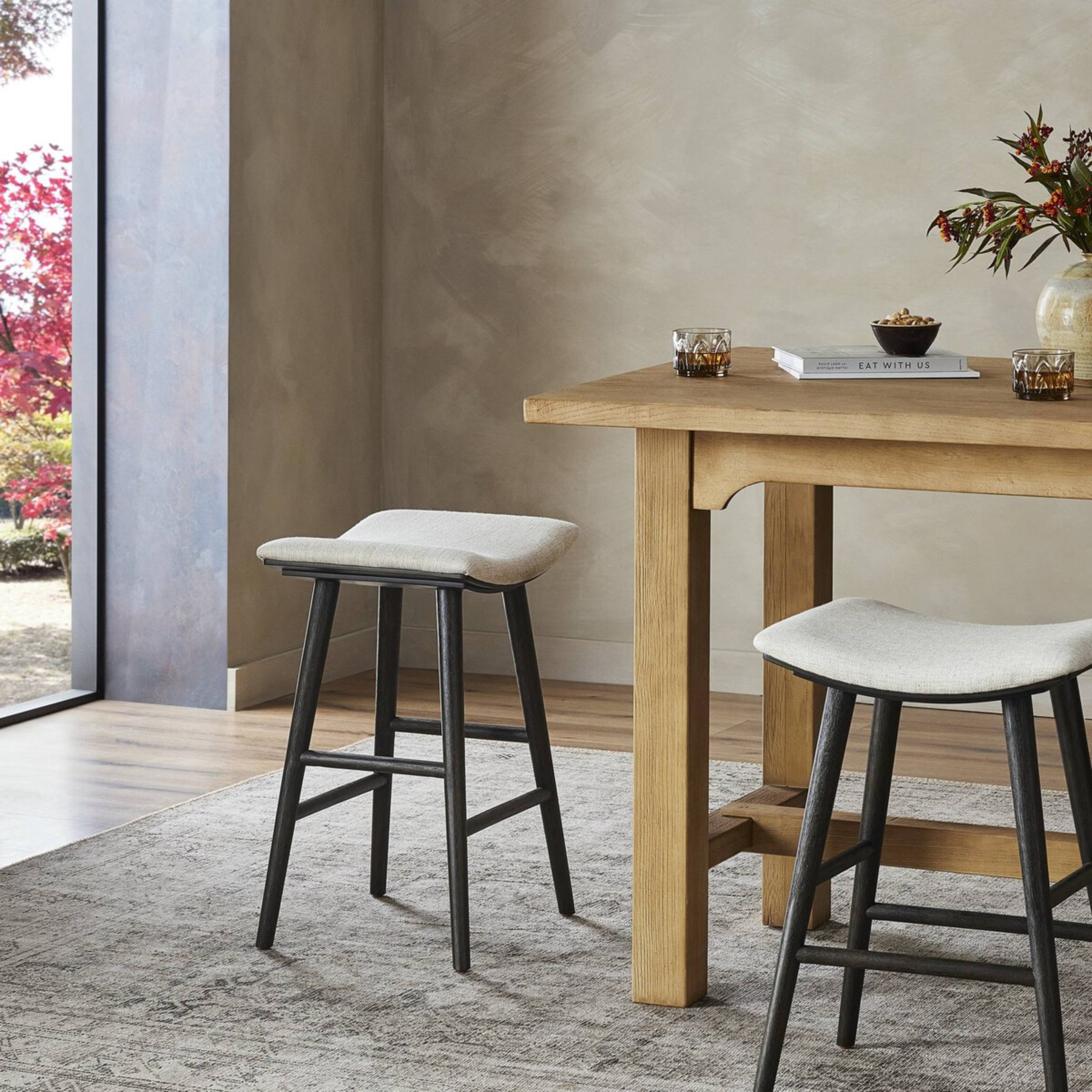 Union Saddle Counter Stool FURNITURE - bar/counter stool Four Hands