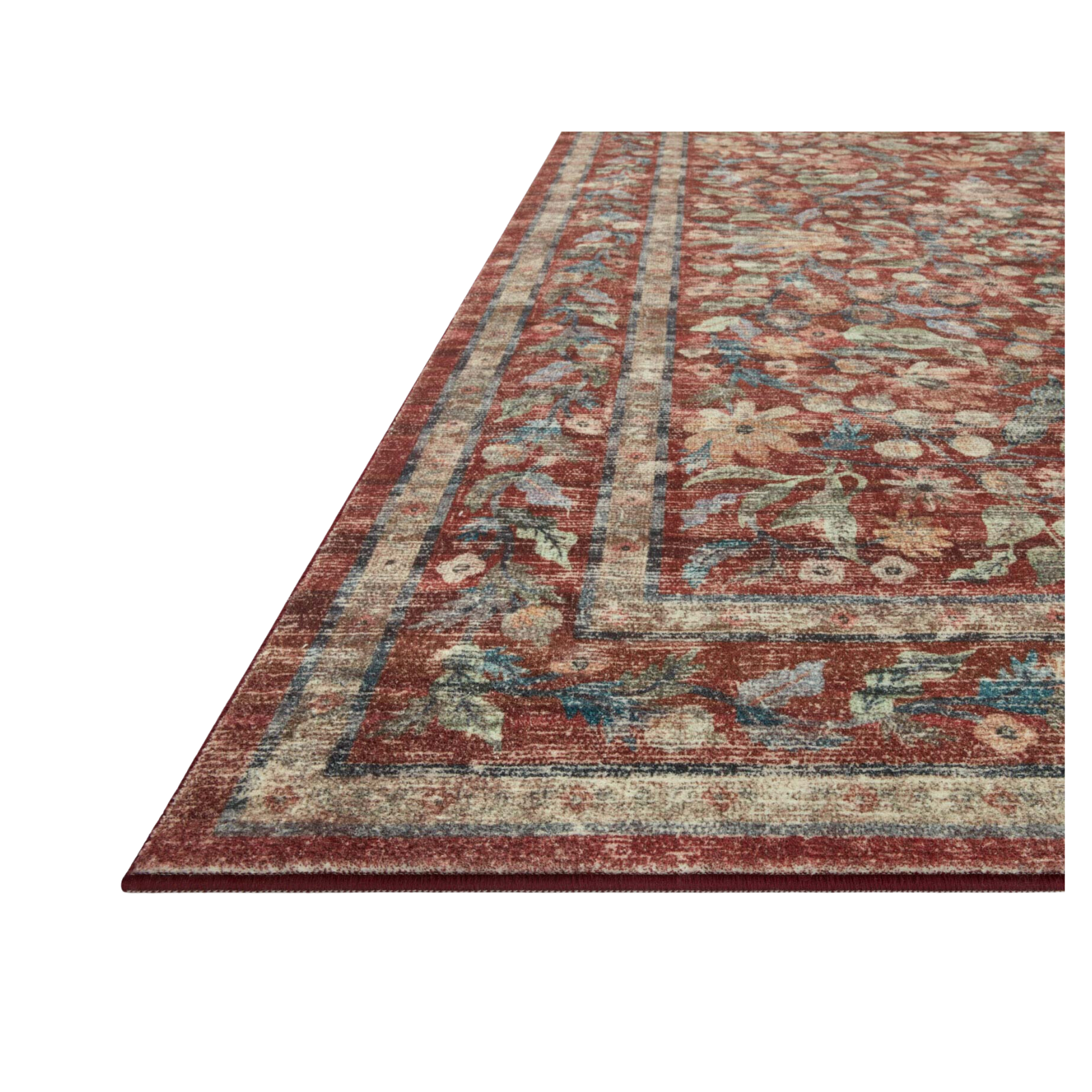 Rifle Paper Co. x Loloi Courtyard Eve Crimson Rug 3-patterned rugs Loloi
