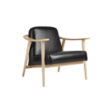 Gus* Modern Baltic Chair FURNITURE - lounge chair Gus Black Saddle Leather Natural Ash
