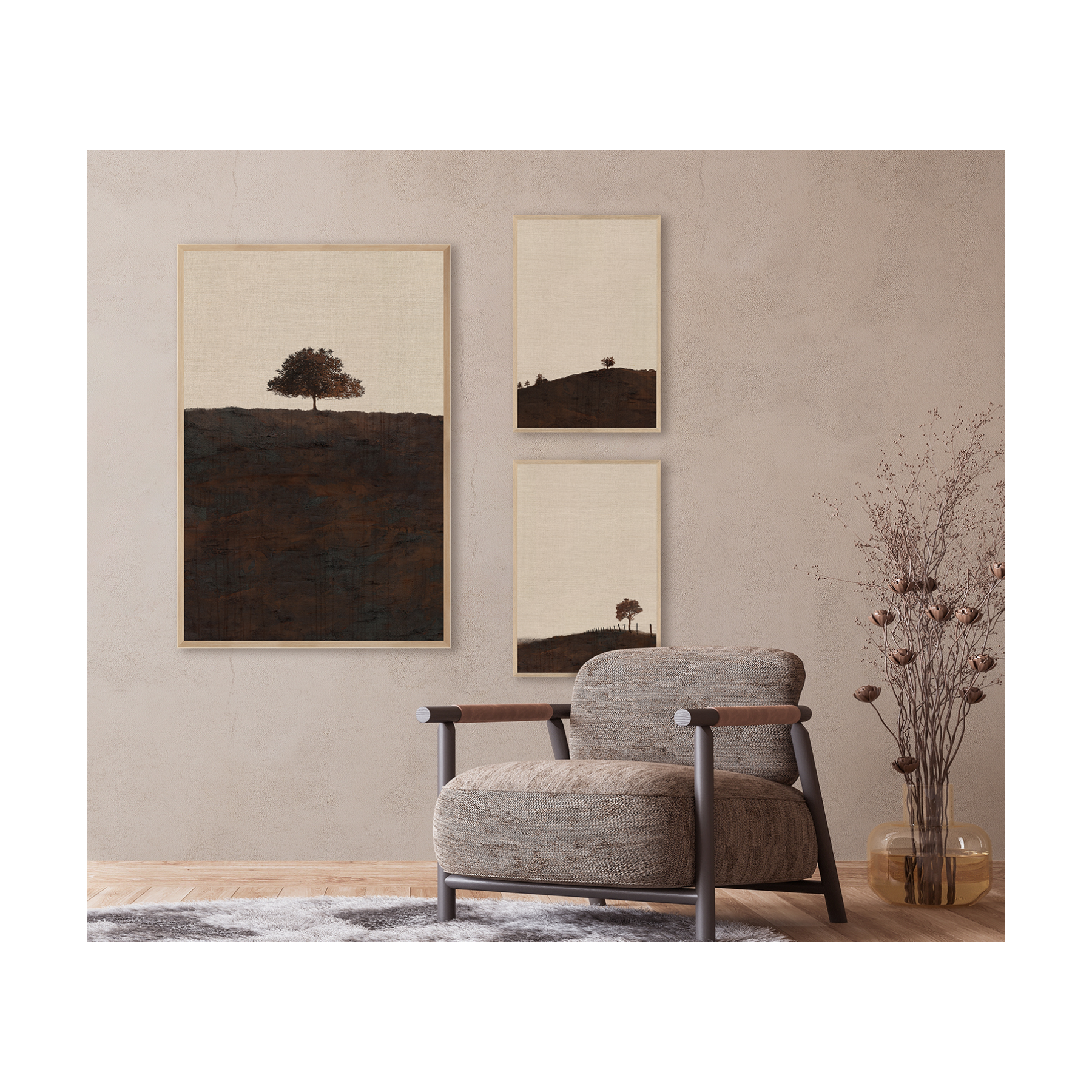 "Chestnut Horizon I" Framed Art Print ARTWORK - framed print Celadon Art