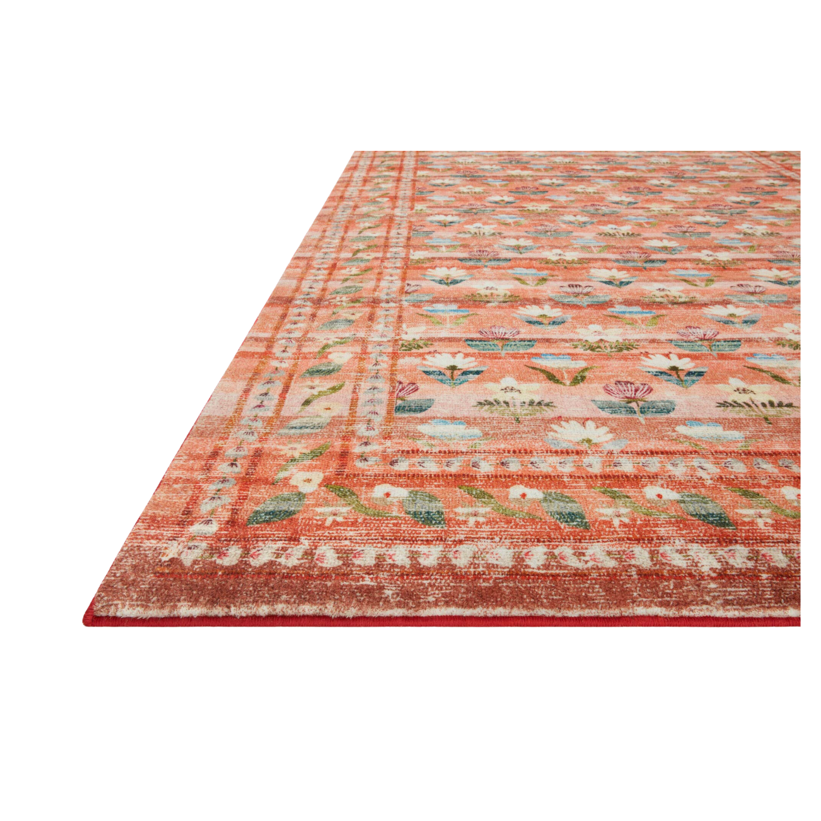 Rifle Paper Co. x Loloi Courtyard Hadley Terracotta Rug 3-patterned rugs Loloi