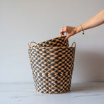 Houndstooth Woven Basket basket Abbott Collection