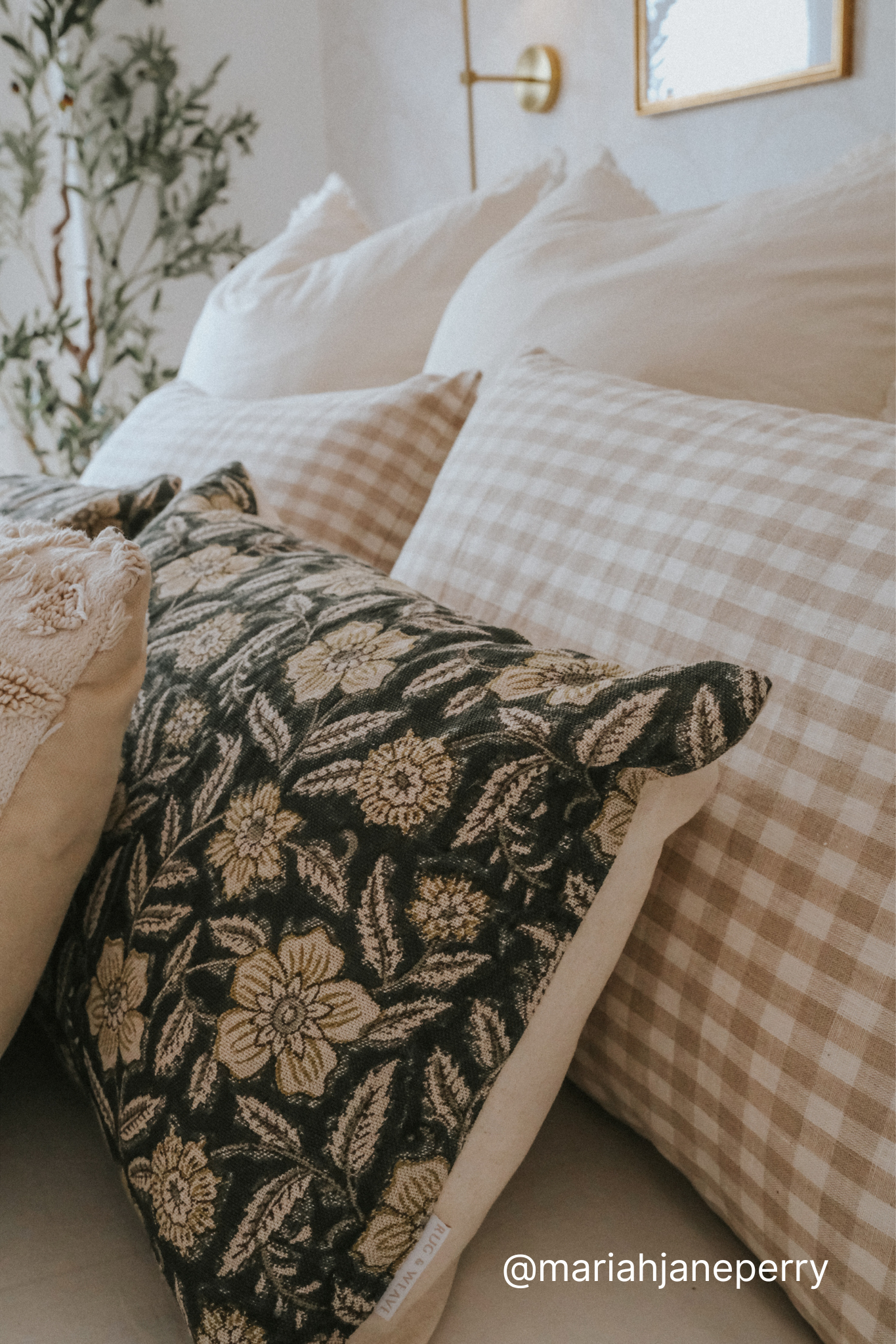Greta Block Print Pillow Cover 3 - PILLOWS - Block print - cool Rug & Weave Pillows