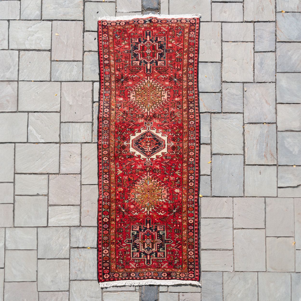 2'4" x 6'3" Vintage Persian Heriz Rug RUGS - vintage Rug & Weave Rugs