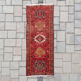 2'4" x 6'3" Vintage Persian Heriz Rug RUGS - vintage Rug & Weave Rugs