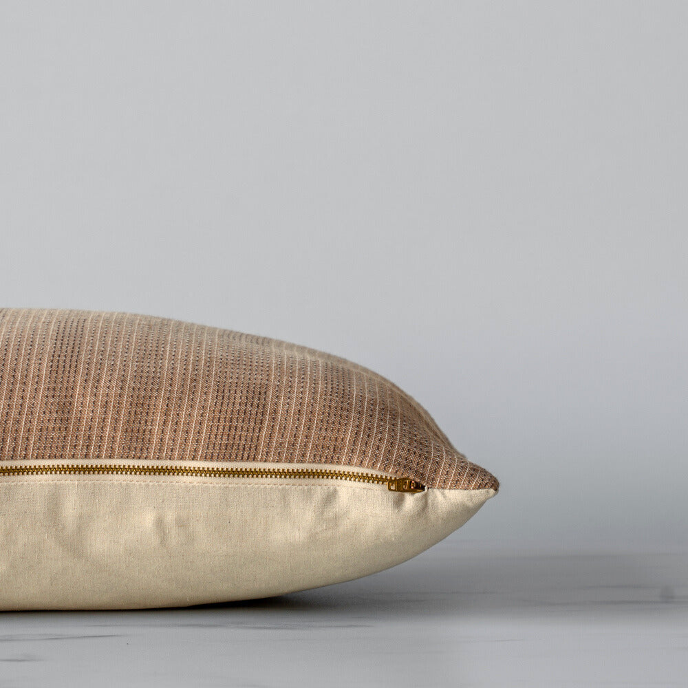Taupe Woven Pillow Cover 1 - PILLOWS - Thai - neutral Rug & Weave Pillows