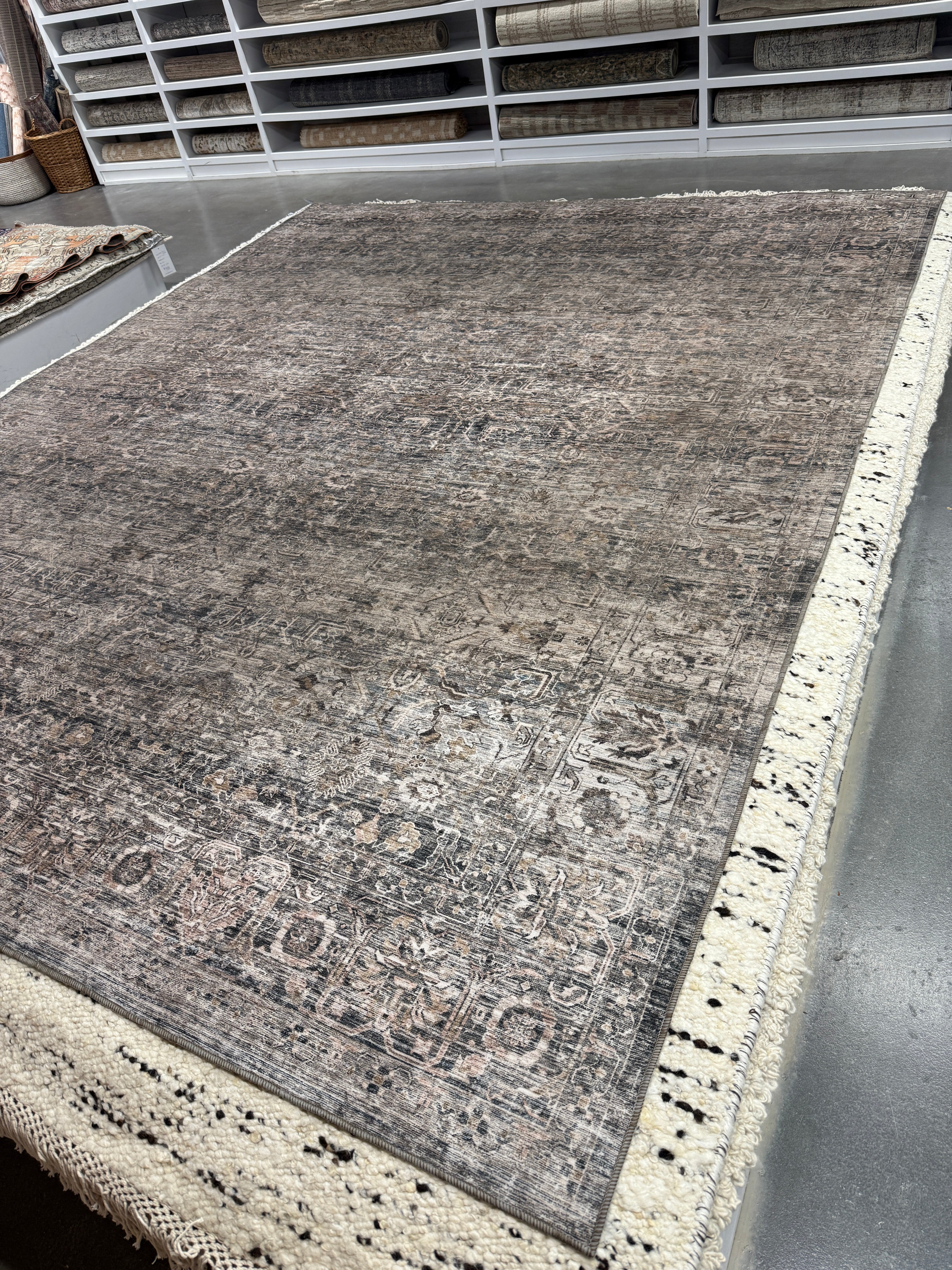 FLOOR MODEL - Amber Lewis x Loloi Josie Dove / Gold - 7'6" x 9'6" RUGS - floor model Loloi