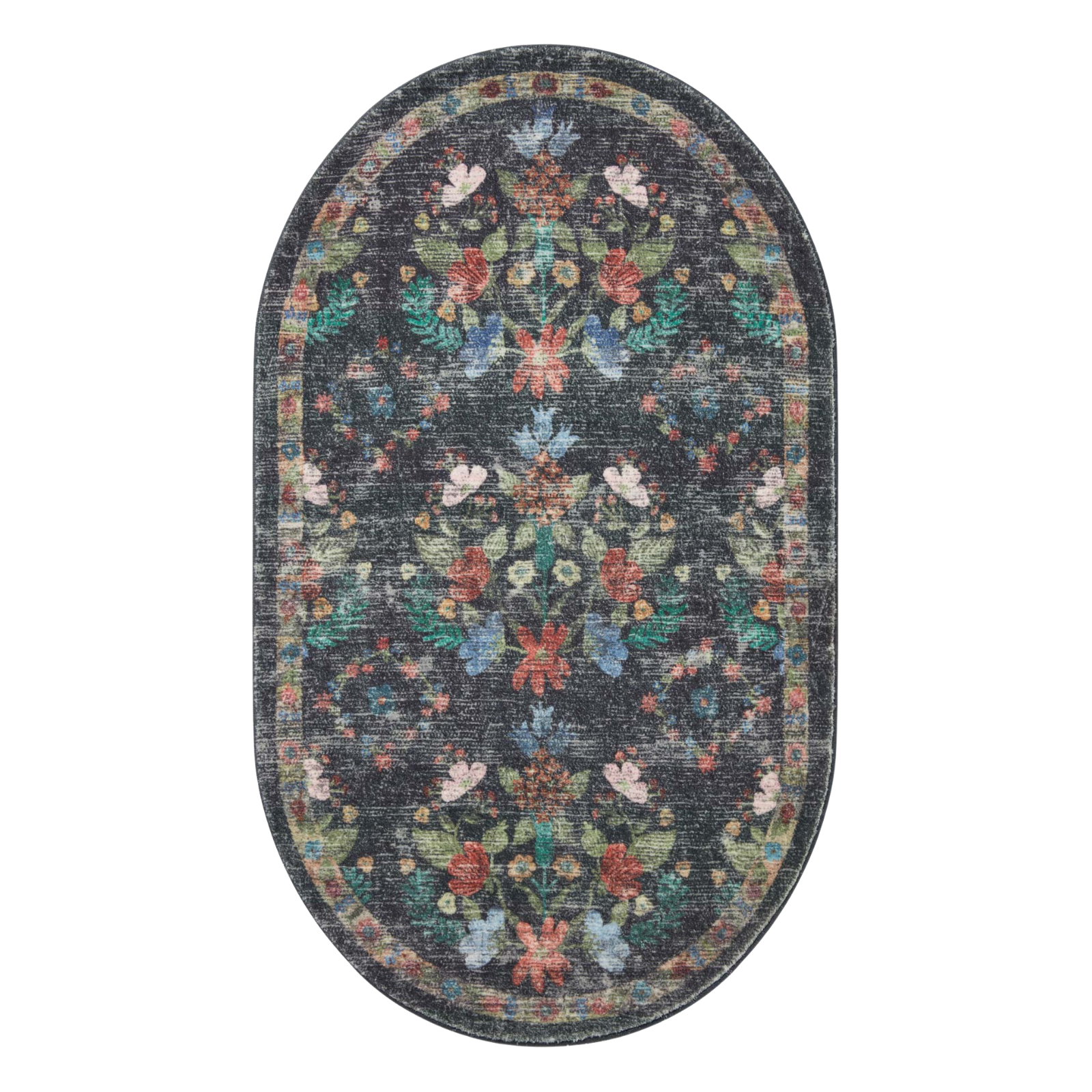 Rifle Paper Co. x Loloi Courtyard Seville Charcoal Rug 3-patterned rugs Loloi
