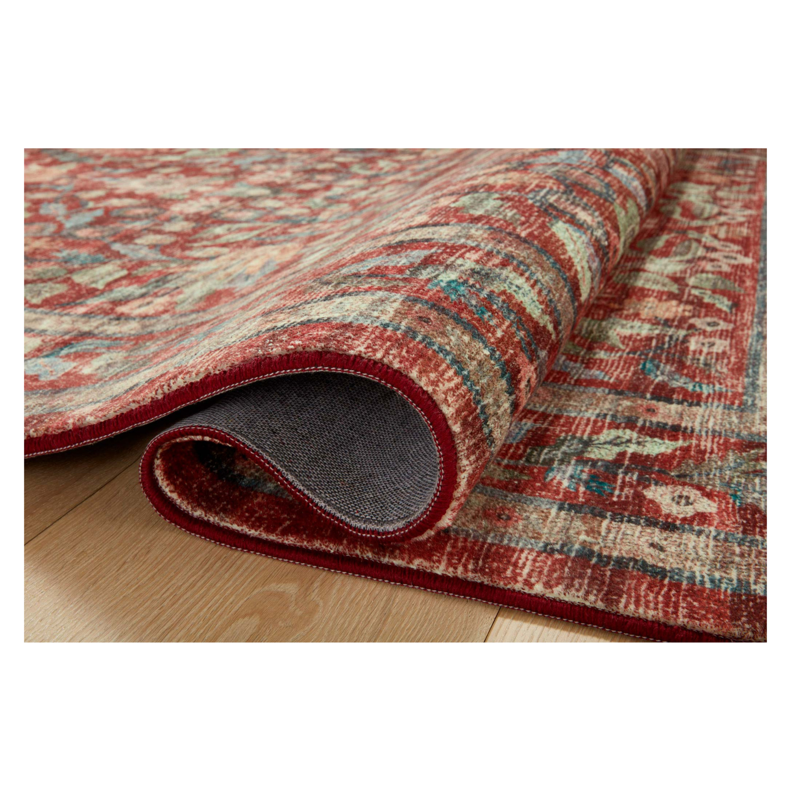 Rifle Paper Co. x Loloi Courtyard Eve Crimson Rug 3-patterned rugs Loloi