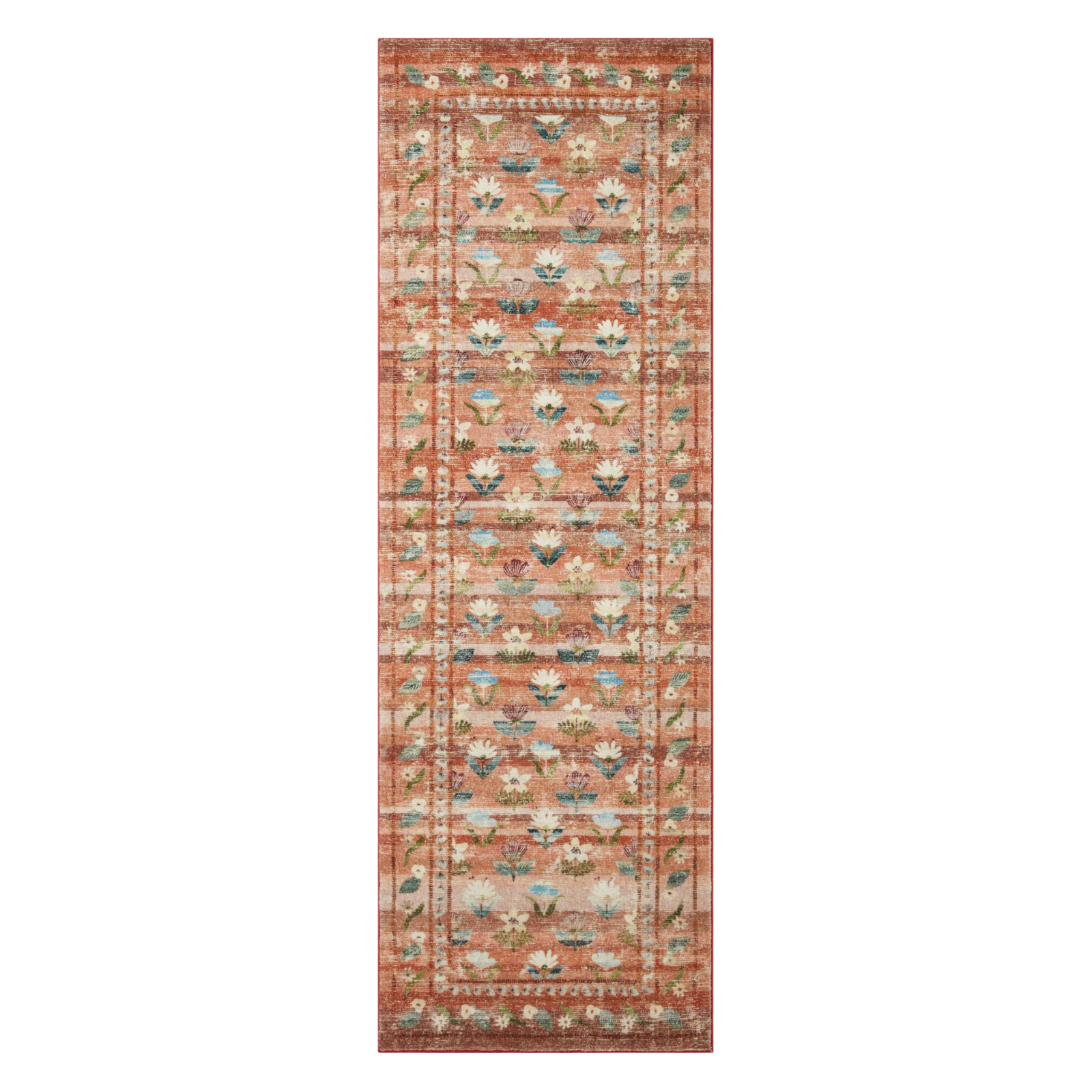 Rifle Paper Co. x Loloi Courtyard Hadley Terracotta Rug 3-patterned rugs Loloi