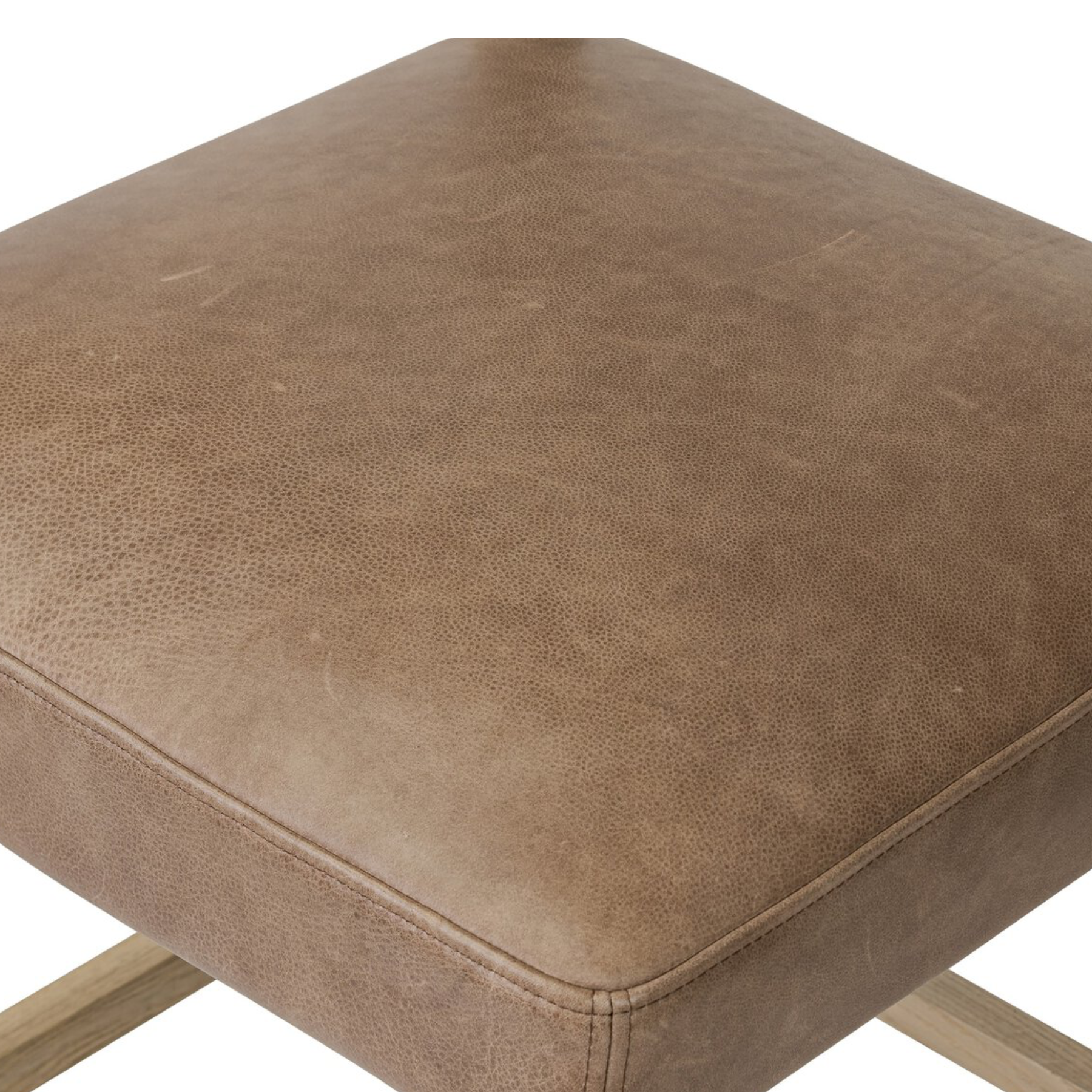 Ferris Bar Stool - Brown Leather 12 - a - FURNITURE - bar/counter stool Four Hands