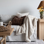 Sienna Block Print Ruffle Pillow Cover 2 - PILLOWS - block print - warm Rug & Weave Pillows