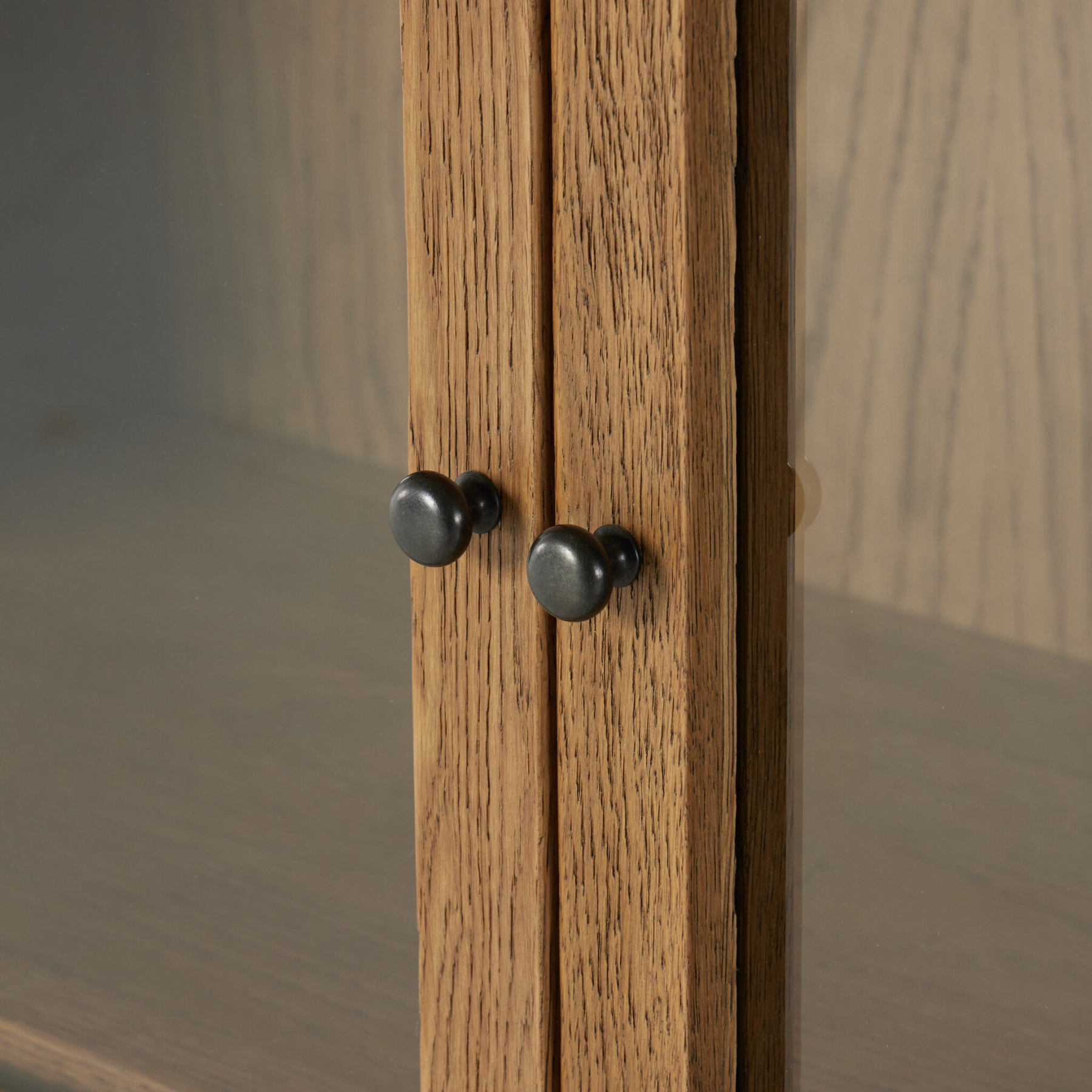 Marianne Panel and Glass Cabinet FURNITURE - Cabinet Four Hands