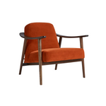 Gus* Modern Baltic Chair FURNITURE - lounge chair Gus Velvet Russet Walnut