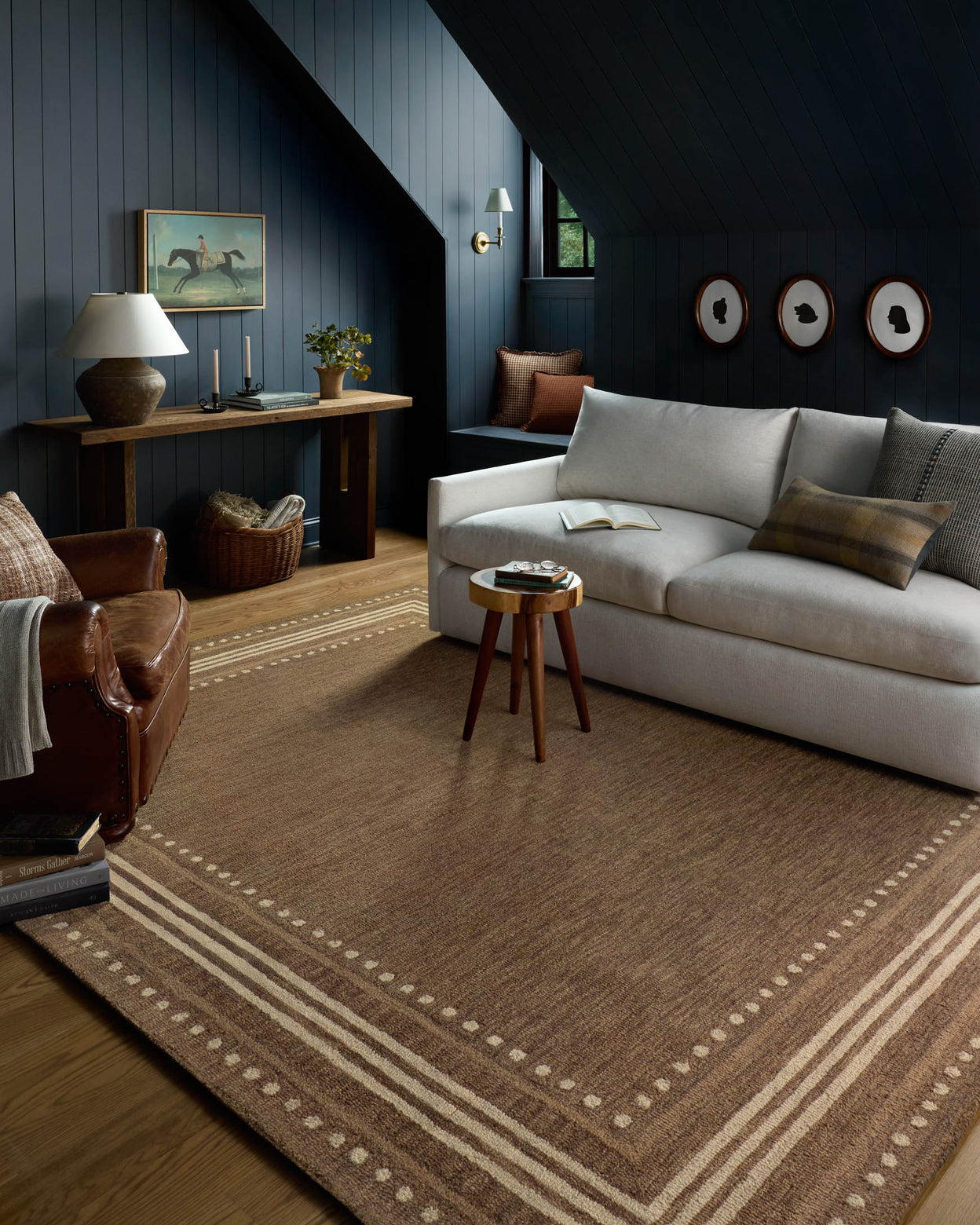 Chris Loves Julia x Loloi Alfie Bark / Natural Rug RUGS - wool Loloi