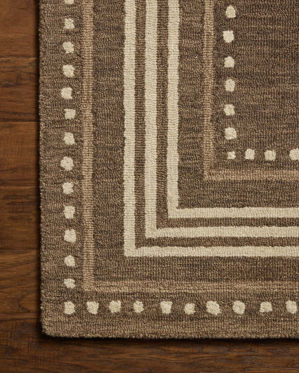 Chris Loves Julia x Loloi Alfie Bark / Natural Rug RUGS - wool Loloi