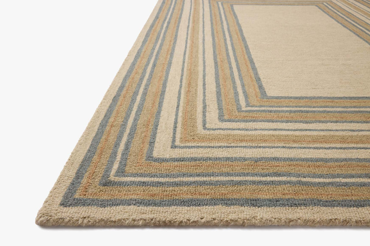 Chris Loves Julia x Loloi Alfie Natural / Multi Rug RUGS - wool Loloi