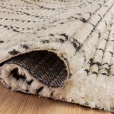 Chris Loves Julia x Loloi Alice Cream / Charcoal Crosshatch Rug RUGS - patterned Loloi