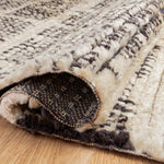 Chris Loves Julia x Loloi Alice Cream / Charcoal Etched Brick Rug RUGS - patterned Loloi