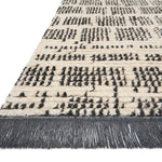 Chris Loves Julia x Loloi Alice Cream / Charcoal Etched Brick Rug RUGS - patterned Loloi