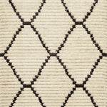 Chris Loves Julia x Loloi Alice Cream / Charcoal Diamond Rug RUGS - patterned Loloi
