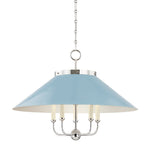 Clivedon Chandelier by Mark D. Sikes LIGHTING - chandelier Hudson Valley Lighting Polished Nickel Blue Bird