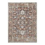 Loloi Bonney Charcoal / Spice Rug patterned rugs Loloi