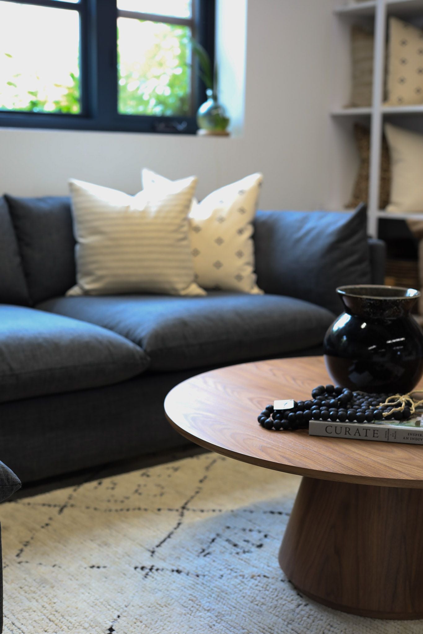 Ortega Coffee Table 4 - b - FURNITURE - coffee table - round Moe's Furniture