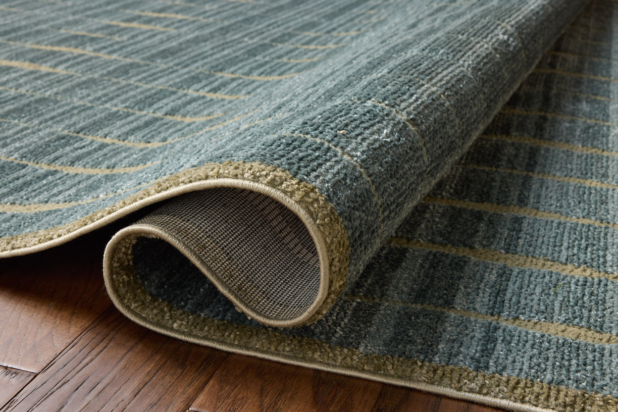Chris Loves Julia x Loloi Calvin Ocean / Olive Rug RUGS - synthetic Loloi